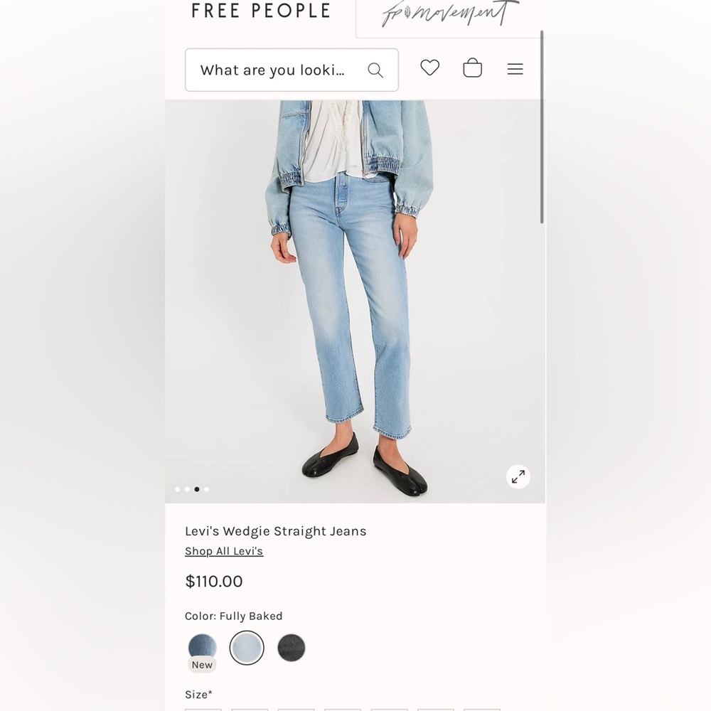 Levi’s Wedgie Straight 30 Light Blue Jeans